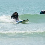 Early season surf lesson at cheratingpoint surf school.