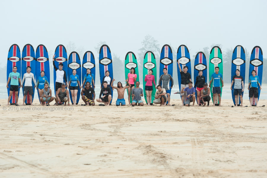 Surf lesson session, weekend 10-11th December 2016 at CheratingPoint Surf School