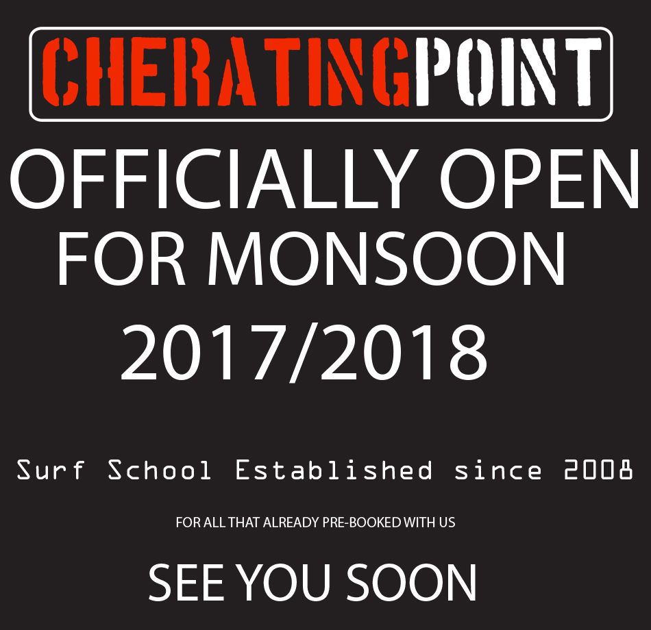 We are officially open for surf monsoon season 2017/2018